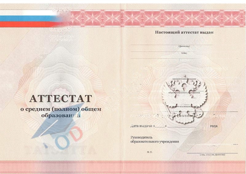 Orta öğretim diplomasını 11 sınıf için 2010-2013 yılları arasında satın alın.