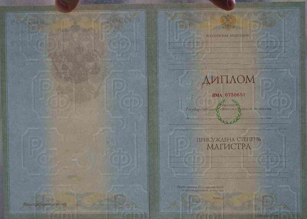 Yüksek lisans diploması 2004-2009